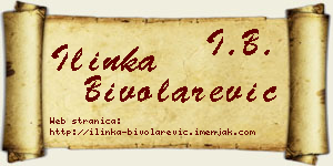 Ilinka Bivolarević vizit kartica
